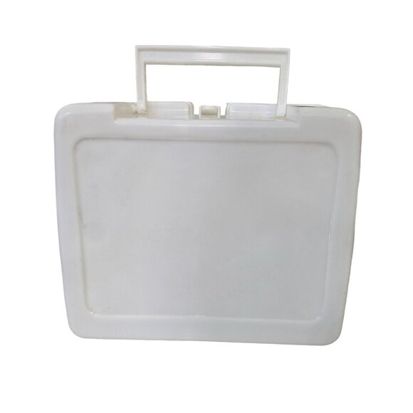 NESTLE QUIK Vintage White ATLANTA BRAVES & Quick Bunny PLASTIC LUNCH BOX 80s 90s - Picture 3 of 5